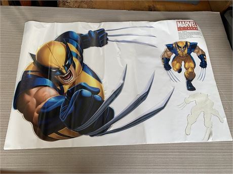 Marvel Comics Cartoon Wolverine With Claws Vinyl Decal Set of 2