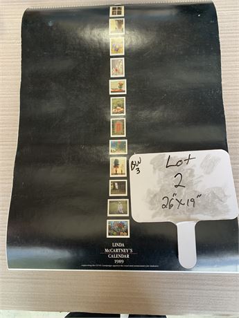 Linda McCartney's Art Calendar By MPL London UK For Lynx Anti-Fur Campaign 1989