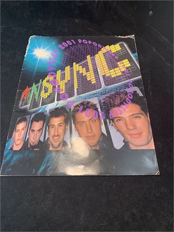 Vintage 2001 NSYNC Pop Odyssey Tour Book Memorabilia