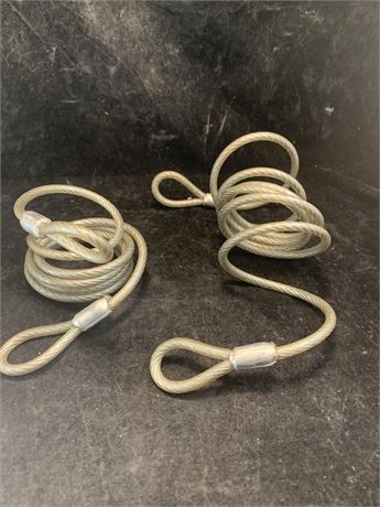 Braided Plastic Coated Bike Chain Lot of 2