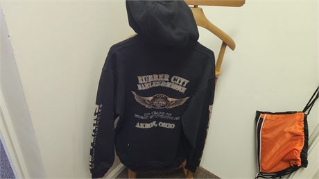 Harley Davidson Hoodie. Size Medium.& Drawstring Bag