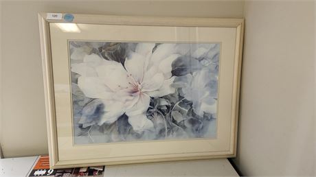 Large Framed Flower Artwork