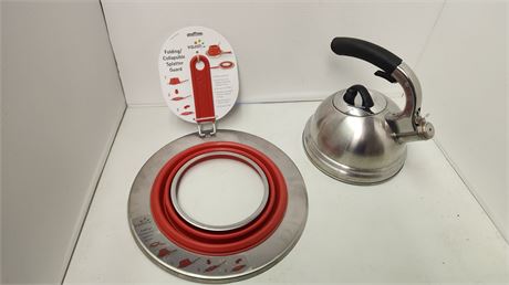 Folding/Collapsible Splatter Guard & Tea Kettle