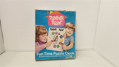 Vintage Romper Room Fun Time Puzzle Clock