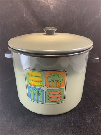 Vintage Enamel Steam Pot Stock Pot