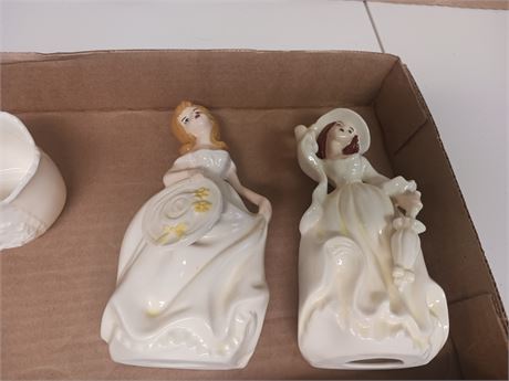 2 Vintage Statues & Miscellaneous Items
