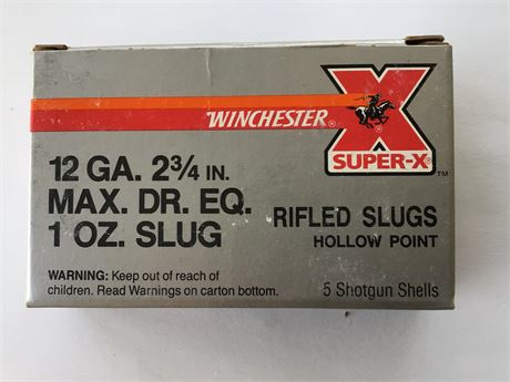 Box of 12 Gauge Winchester Slugs