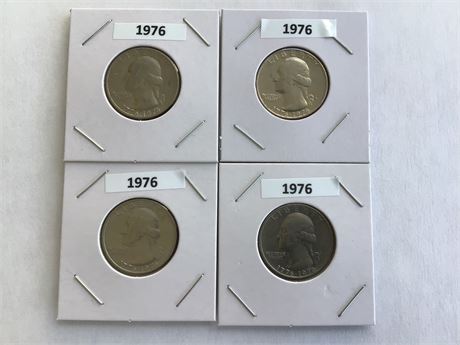 4 - 1976 Bicentennial Quarters