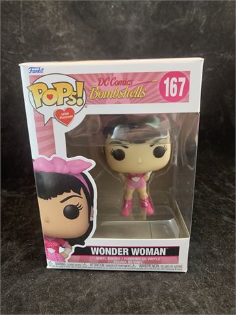 Funko Pop 167 DC Comics Bombshells Pink Wonder Woman Collectible Toy NEW