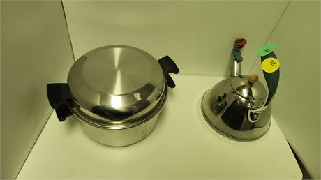 Metal Tea Pot & Steamer Pot