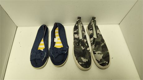 2 Pairs Of Shoes. Preowned. One Pair Size 7 & Other Pair 8.5