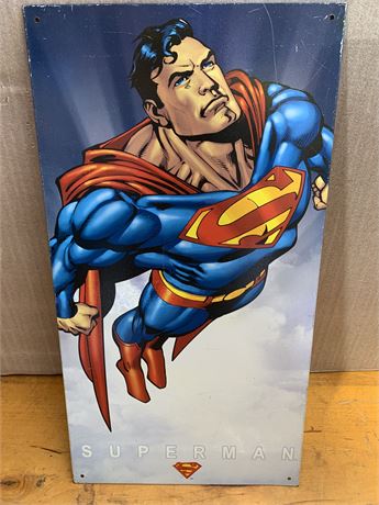 Superman Flying Collectible Metal Sign