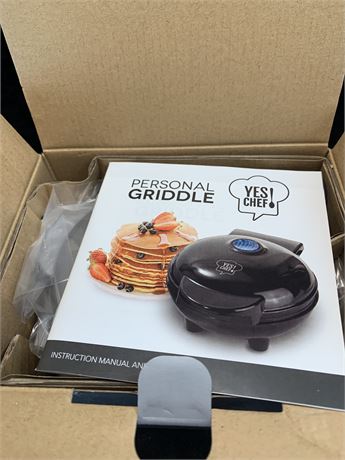 Personal Pancake Maker Griddle Kitchen Appliance By Yes Chef NEW