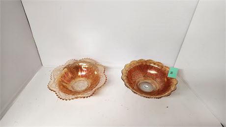 2 Unmarked Glass Bowls