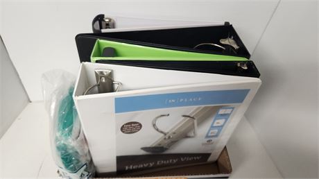 Lot Of Binders & Oxygen Hose