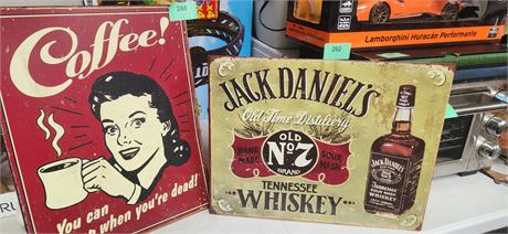 2 Collectable Advertisement Signs