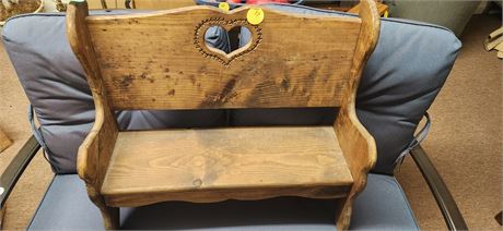 Wood Medium Sized Decorative Bench