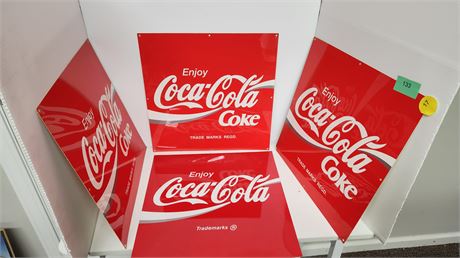 4 Vintage Coke-Cola Advertisement Signs
