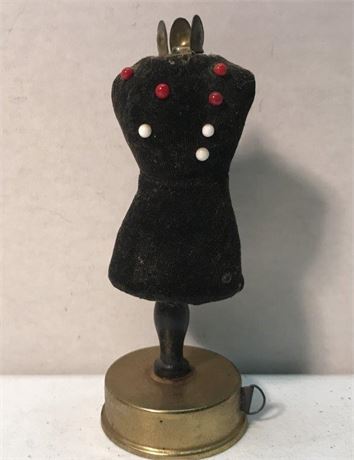 Vintage Mannequin Pin Cushion & Measuring Tape
