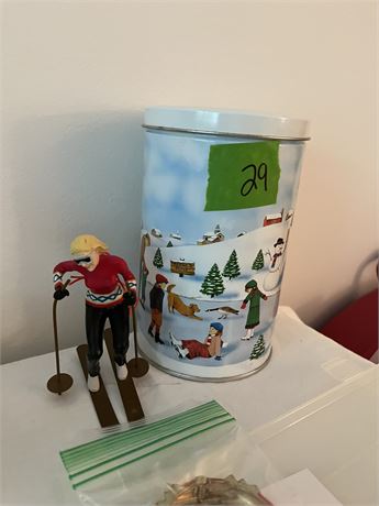 Holiday Decor, Skier Ornament