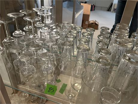 Vintage Glassware, Fostoria, Etched Birds