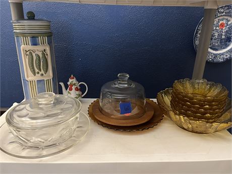 Serving Dishes, Decor, Glass bowls