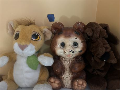 Vintage Ceramic Bear, Stuffed Animals