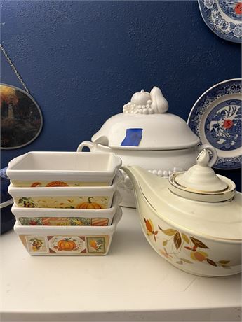 Fall Bakeware, Soup Dish, Teapot
