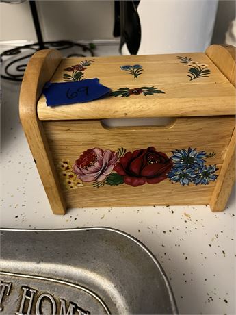 Vintage Wood Recipe Box