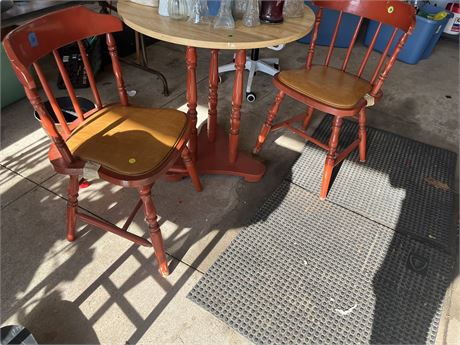 Vintage Table with 2 Chairs