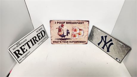 Lot Of Metal Signs