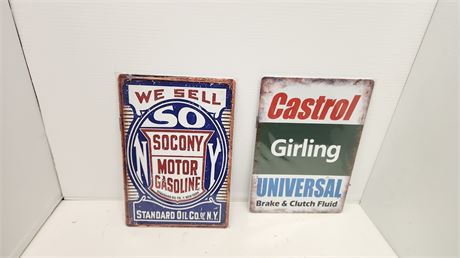 2 Metal Signs