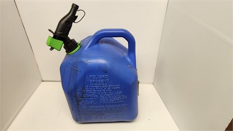 Blue Plastic Gas Can