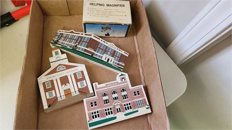 Helping Magnifier & Local Landmark Wood Display Blocks
