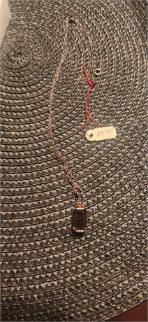 Sapphire Citrine & smokey topaz with sterling chain