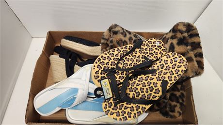 Lot Of Women's Shoes. Size 6 Slippers & 7/8 Shoes