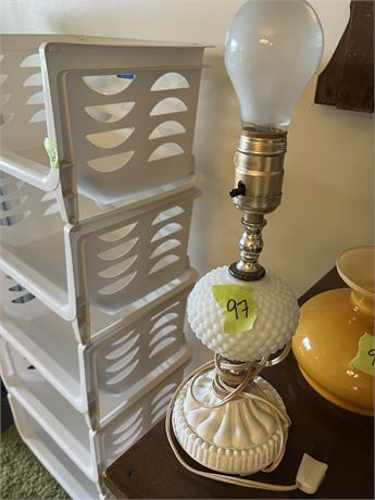 Vintage Milk Glass Lamp