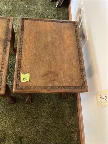 Antique wood Table, matches Lot 87