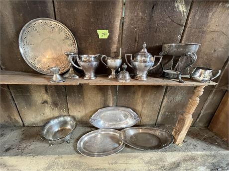 Antique Metal Serving Set