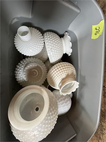 Milk Glass Lamp Shades Lot