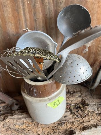 Kitchen Items and Crock