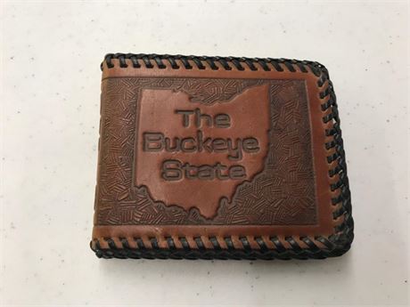 Ohio The Buckeye State Leather Wallet