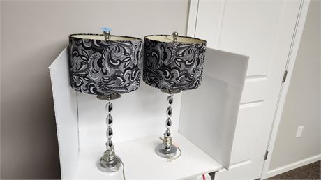 2 Matching Decorative Lamps. Unique & Good Condition