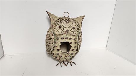 Metal Owl Bird House