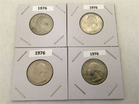 4 - 1976 Bicentennial Quarters