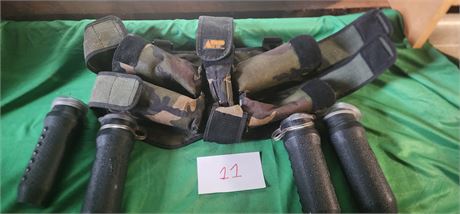 Paintball belt with 4 tubes