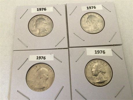 4 - 1976 Bicentennial Quarters