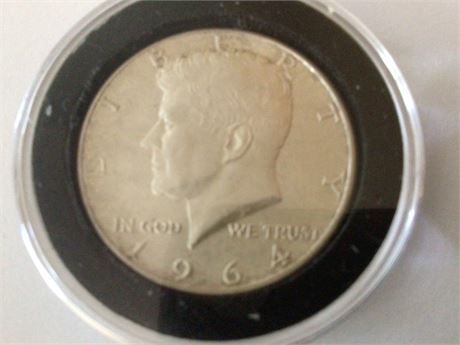 1964 Kennedy Silver 1/2 Dollar Coin