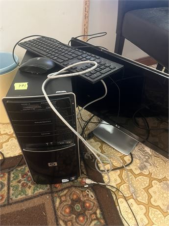 Computer, Monitor, Keyboard