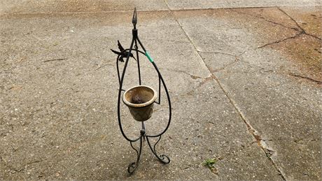 Metal Decorative Bird Plant Stand